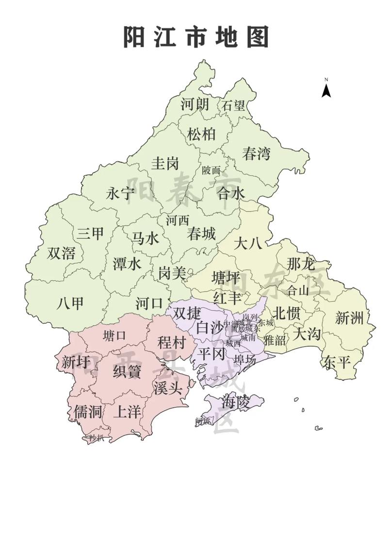 广东省阳江市地图全图,阳江地图全览：阳江市详细版图