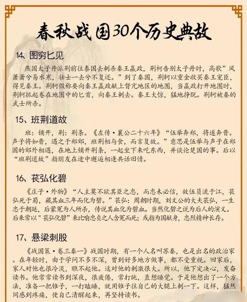 春秋时期的典故,春秋典故解析：探寻历史智慧精华