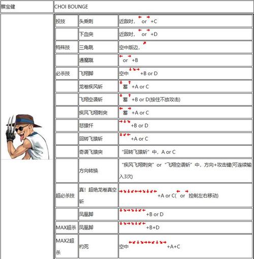 拳皇vs街霸全人物出招表,拳皇街霸全人物出招攻略大全